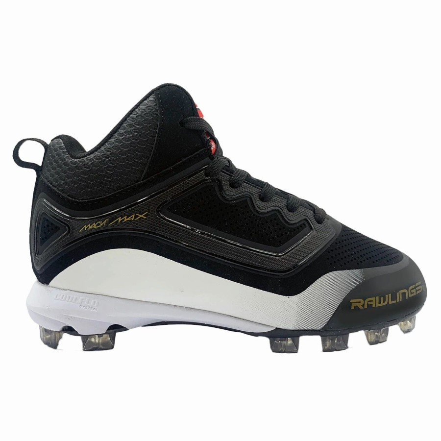 Cleated Footwear * | Rawlings Curve Mid Youth'S Baseball Cleats