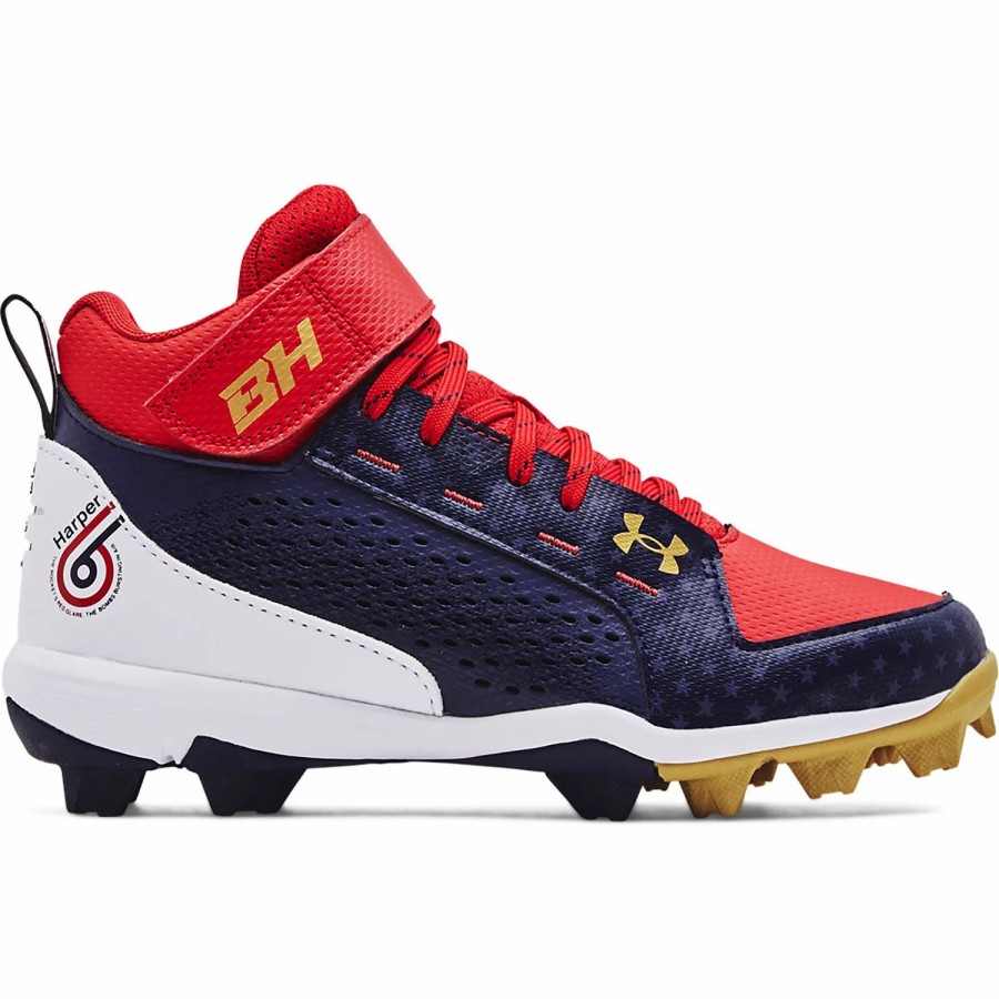 Cleated Footwear * | Under Armour Harper 6 Mid Rm Jr. Limited Edition Baseball Cleats