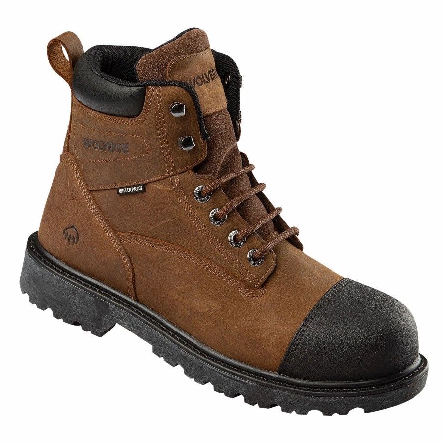 Men'S Footwear * | Wolverine Rig 6 Steel Toe Men'S Waterproof Work Boots