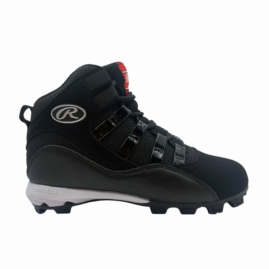 Cleated Footwear * | Rawlings Full Press Mid Youth'S Baseball Cleats