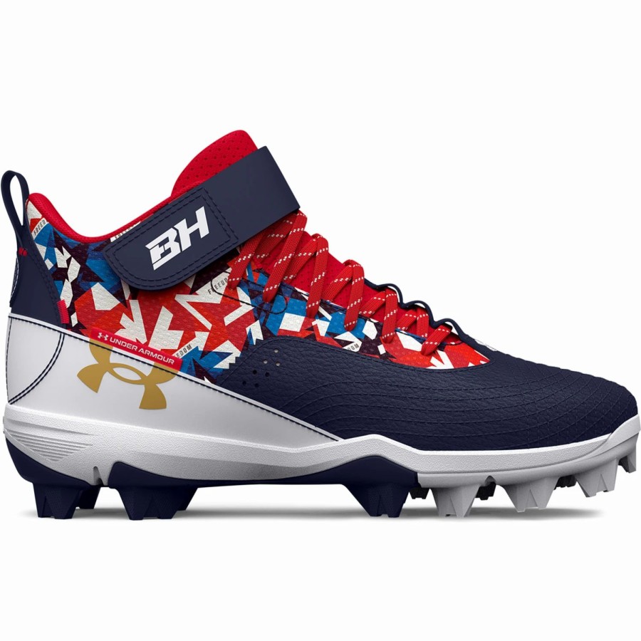 Cleated Footwear * | Under Armour Harper 7 Mid Rm Jr. Baseball Cleats