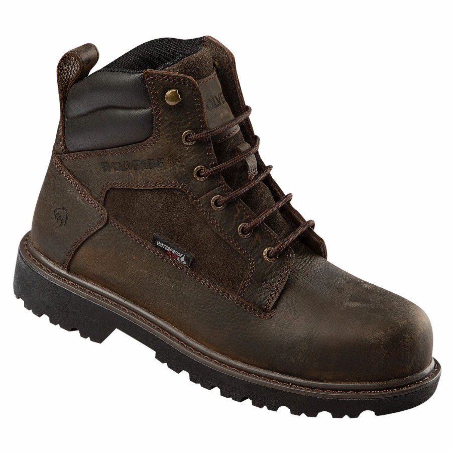 Men'S Footwear * | Wolverine Roughneck 6 Steel Toe Men'S Waterproof Work Boots