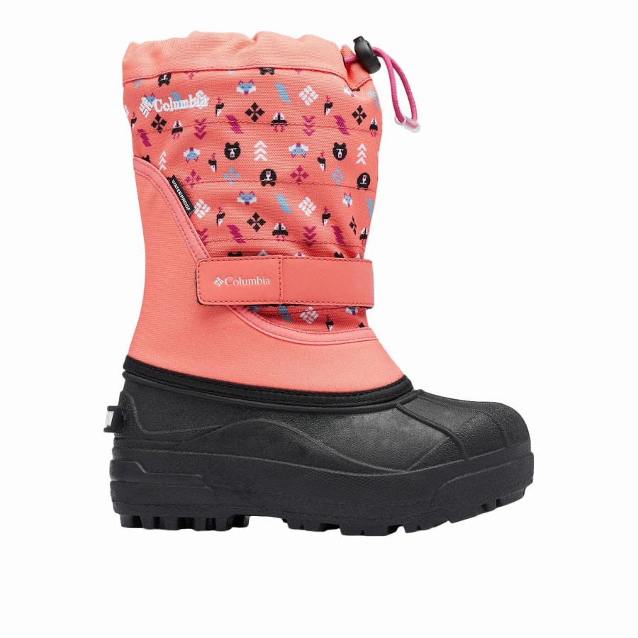 Youth'S Footwear * | Columbia Powderbug Plus Ii Print Girls' Cold-Weather Boots