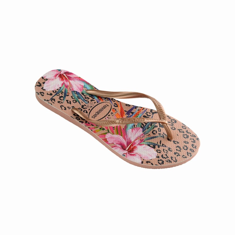 Women'S Footwear * | Havaianas Slim Animal Floral Women'S Flip-Flops